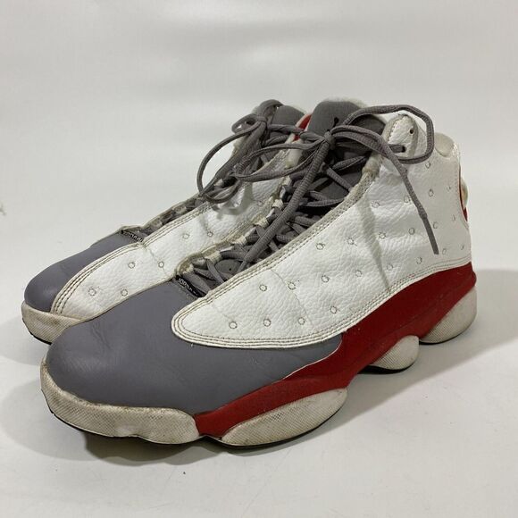 Mens Nike Air Jordan 13 XIII Retro Sneakers Red Grey Toe 414581-115 Size 10 - Picture 6 of 12
